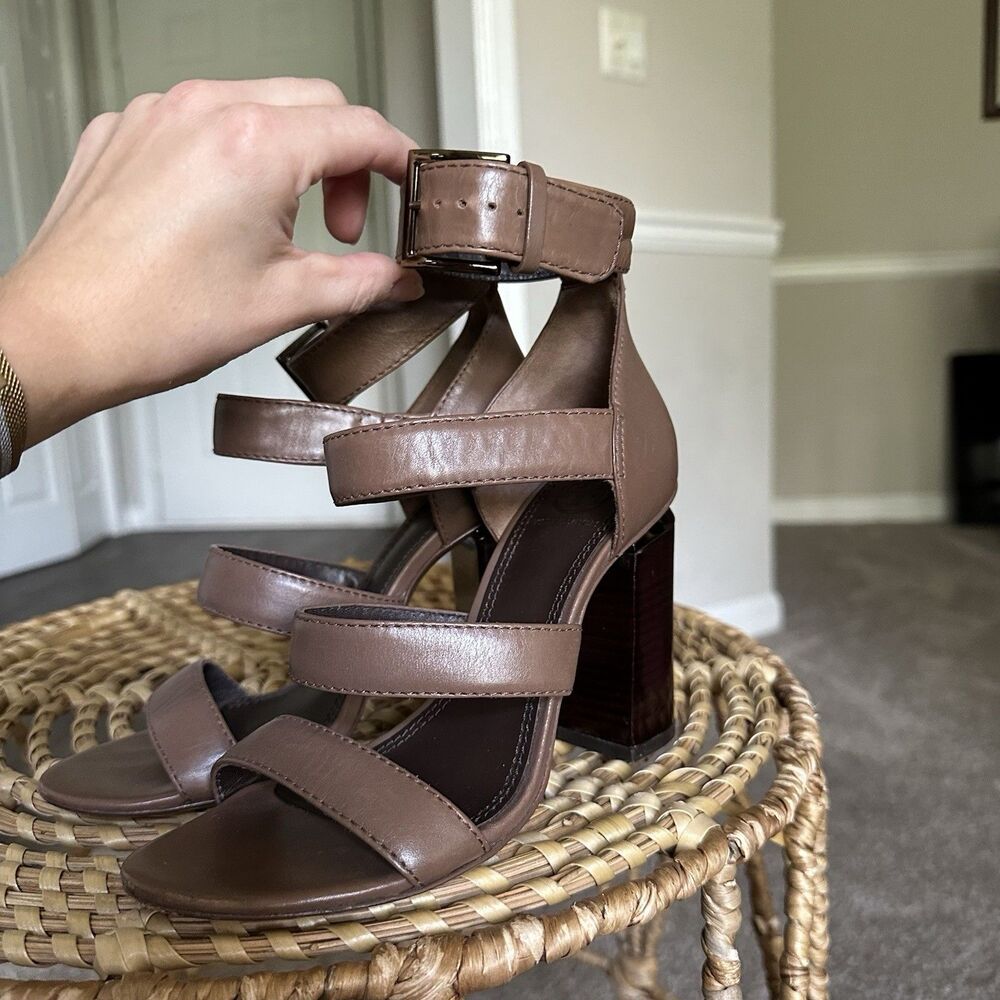 Tory Burch Brown Strappy Heels